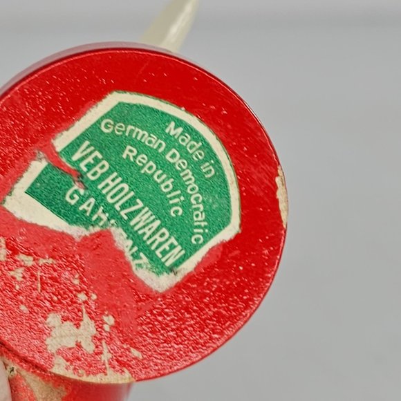 Vintage Veb Holzwaren Germany Wooden Egg Cup Bunny Rabbit - Picture 7 of 10